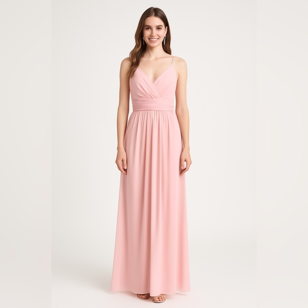 David's Bridal Blush Pink
Spaghetti Strap Gown - Size 4